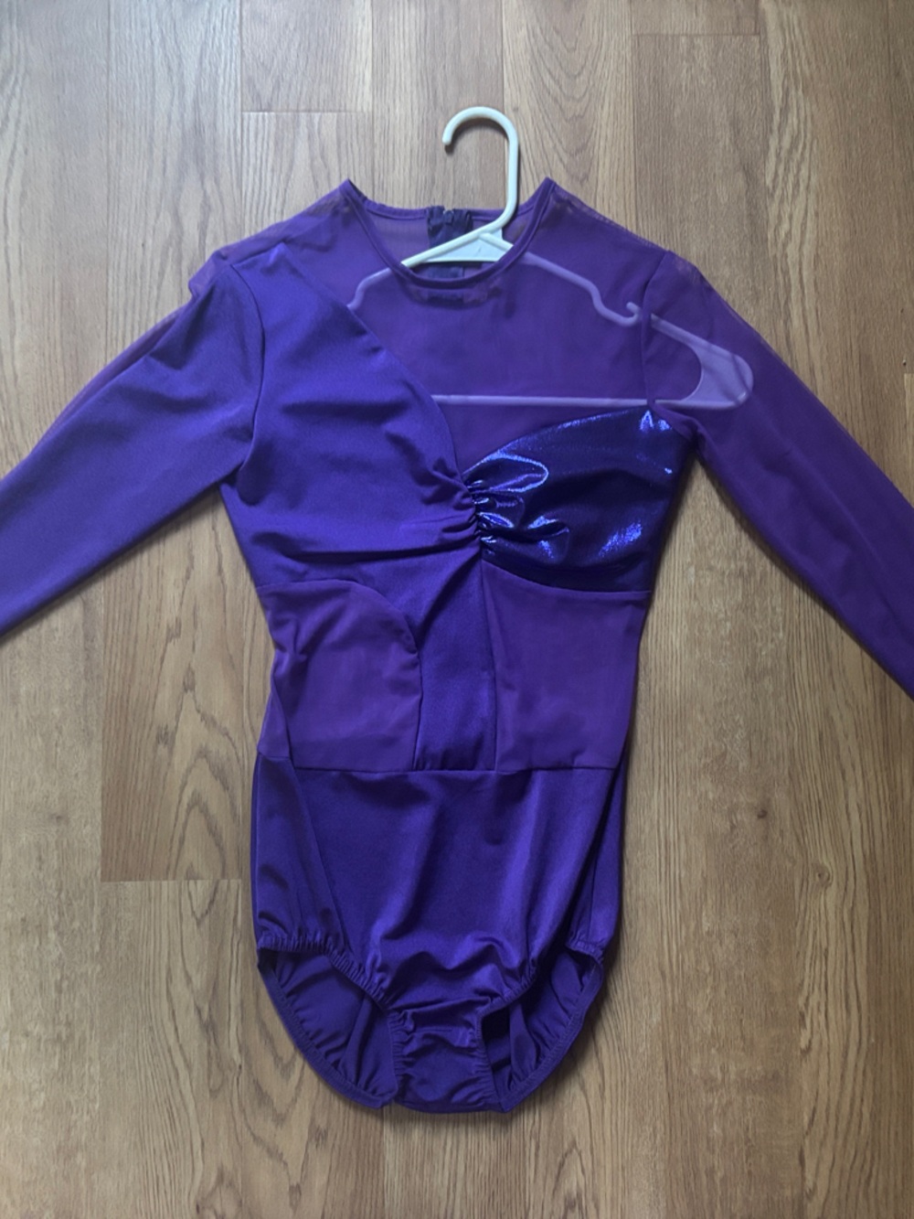 Purple Long-Sleeve Women’s Swim Suit